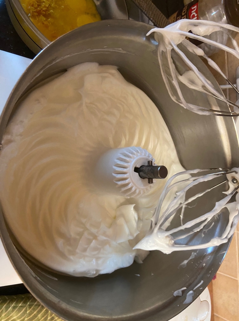 whipping the egg whites