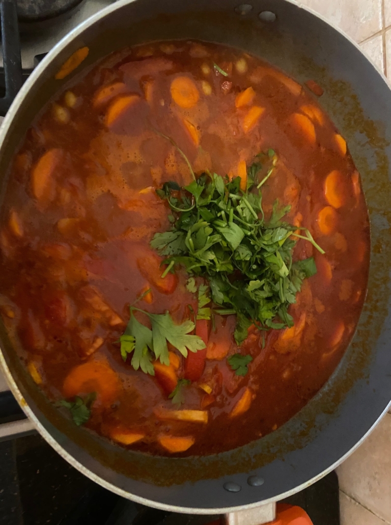 all the ingredients but the fish