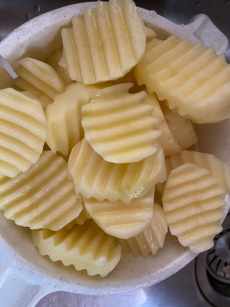 drain the potatoes well