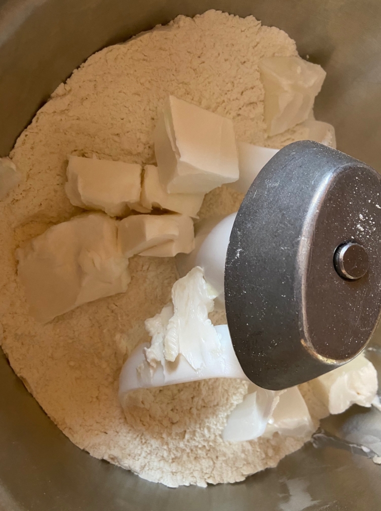 dry ingredients with butter/marg