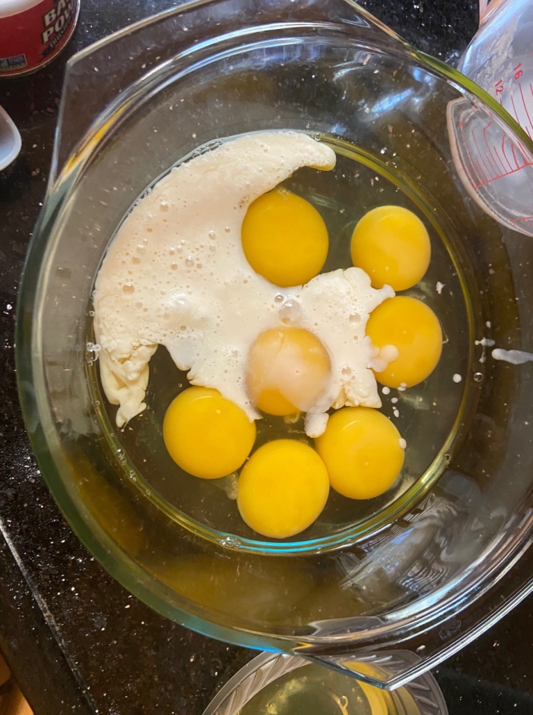 whole eggs and yolks with buttermilk