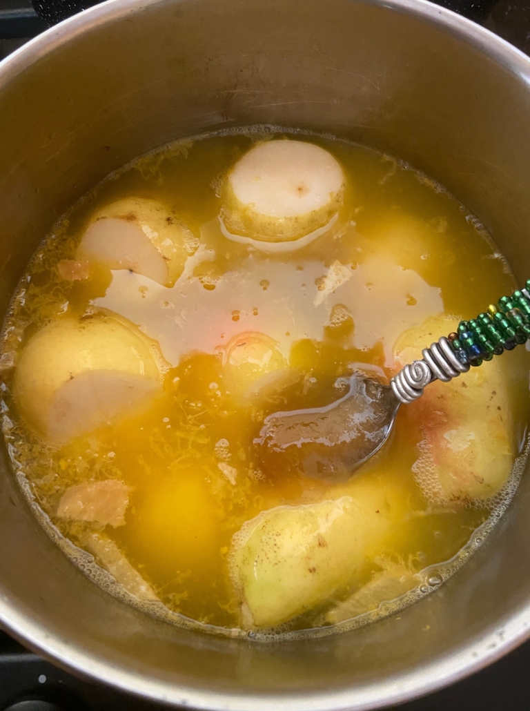 adding the honey