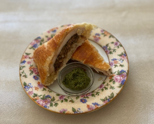 Chicken Wellington In Pesto Sauce