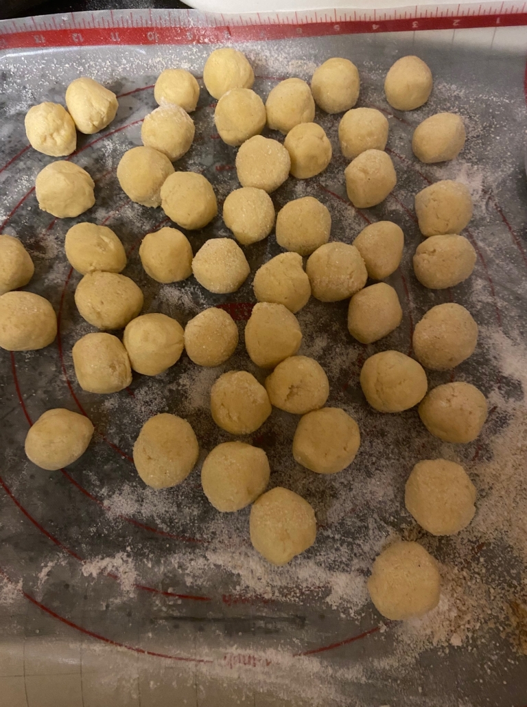 cookies rolled in sugar