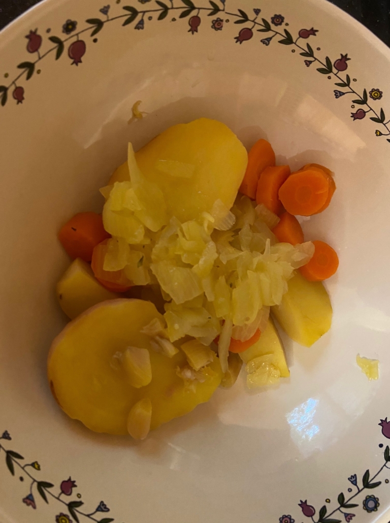 cooked veggies in bowl