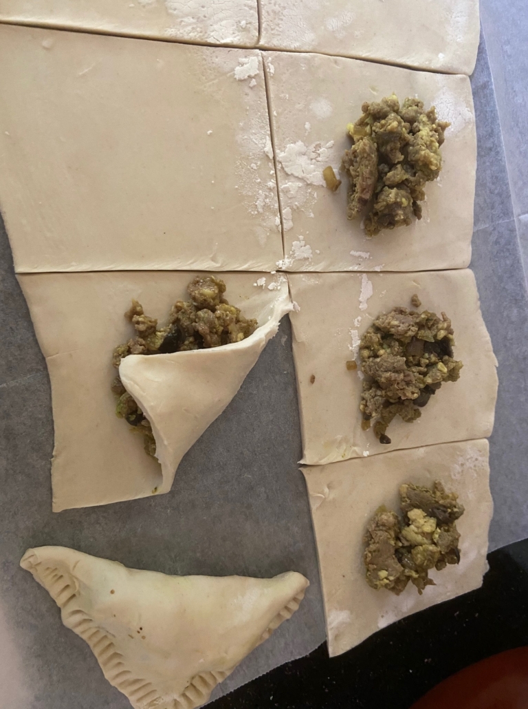 folding into a triangle