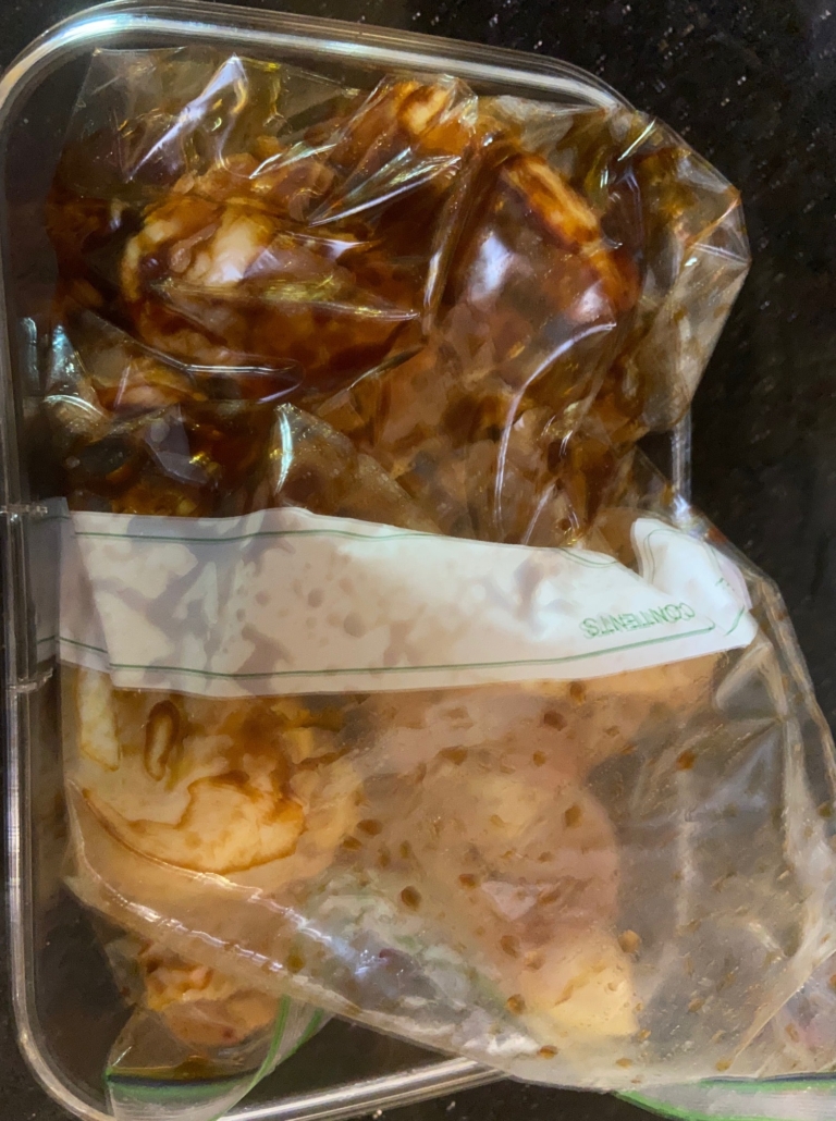 marinating the chicken