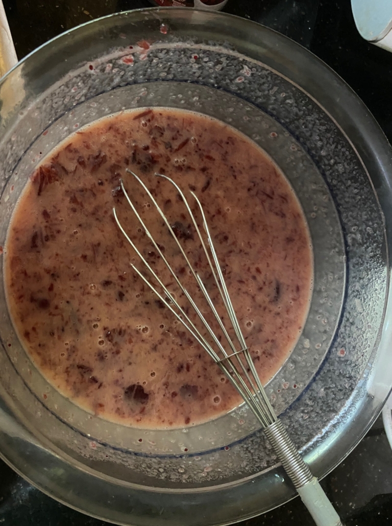 well whisked wet bowl