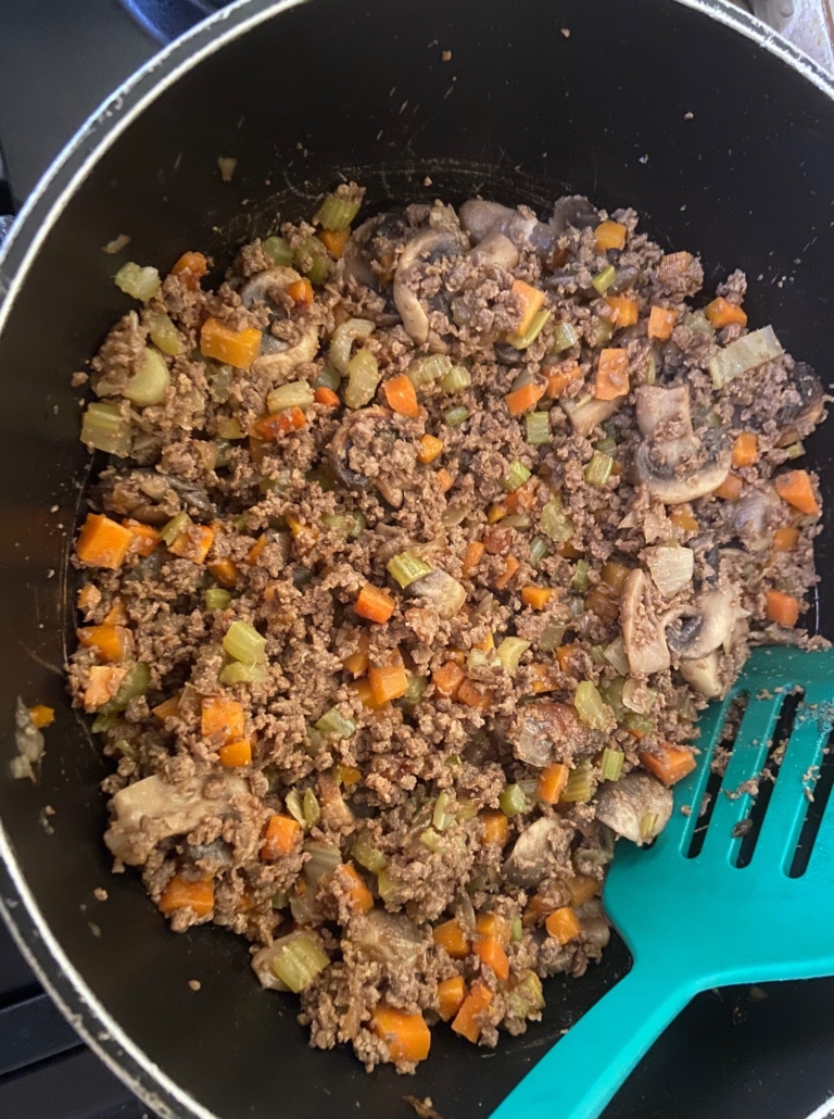 stirring in the ground "beef"