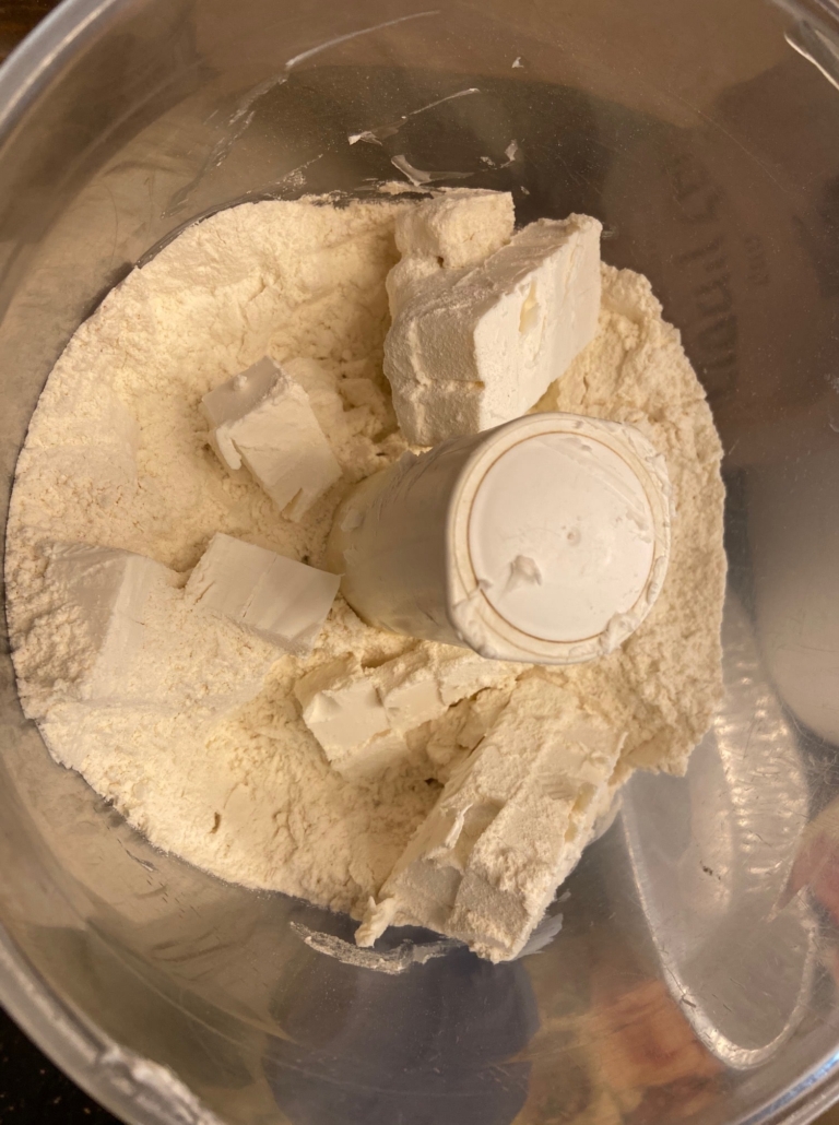 putting the butter/marg into flour mixture