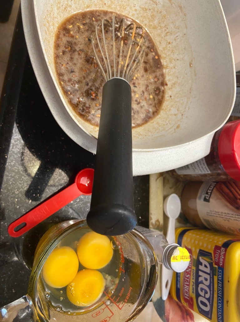 Stirring the filling together