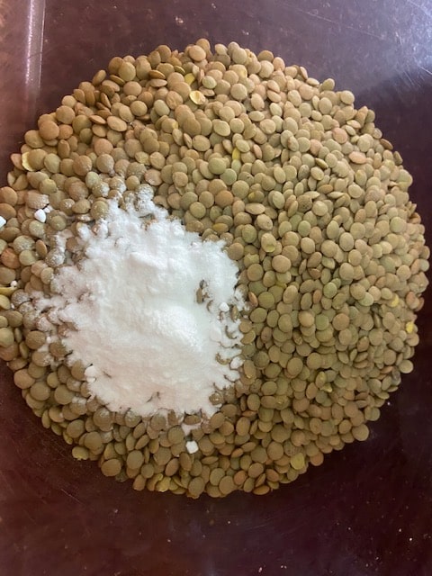 lentils and baking soda