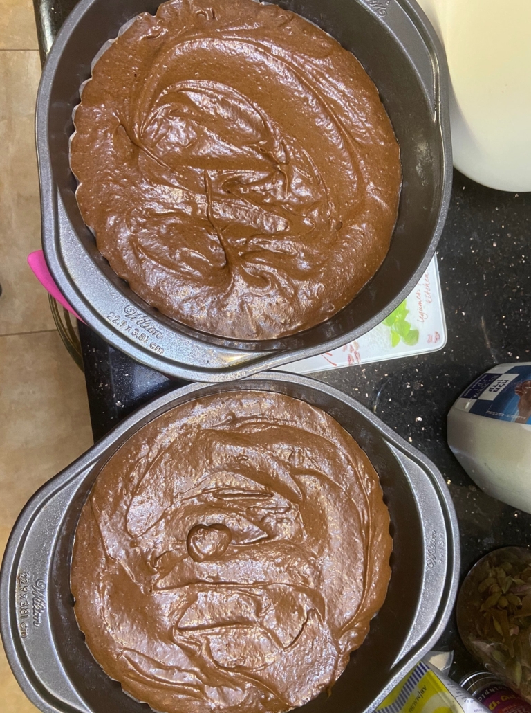 evenly divided batter