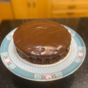 Celebration Mocha Cake with Mocha Ganache Topping