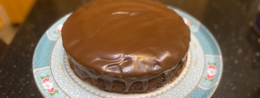 Celebration Mocha Cake with Mocha Ganache Topping