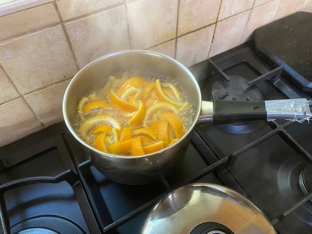 boiling the peels