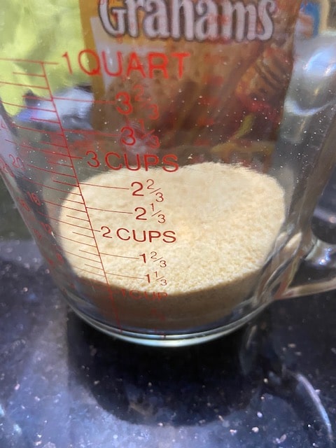 crushed graham crackers