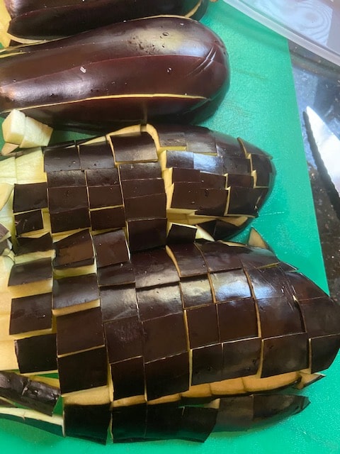 eggplants chopped into cubes/chunks