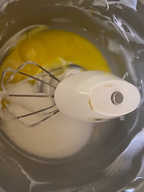 egg yolks and sugar