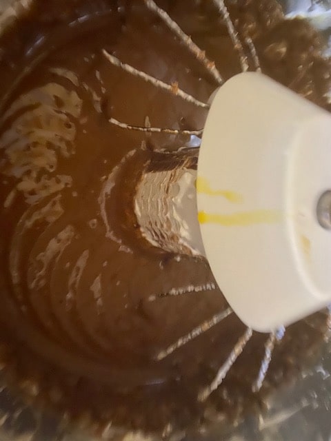 egg yolks, sugar, chocolate and marg