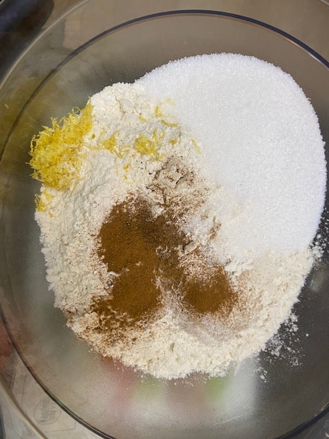 mixing the dry ingredients