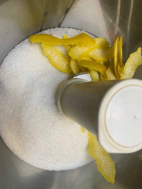 processing the sugar and peel
