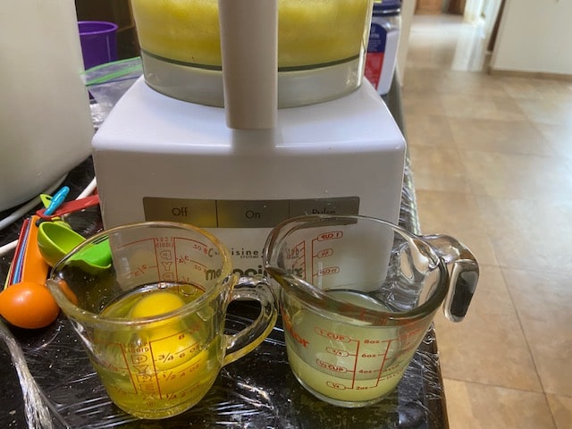 ready to add the eggs and lemon juice