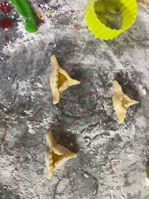formed hamantaschen