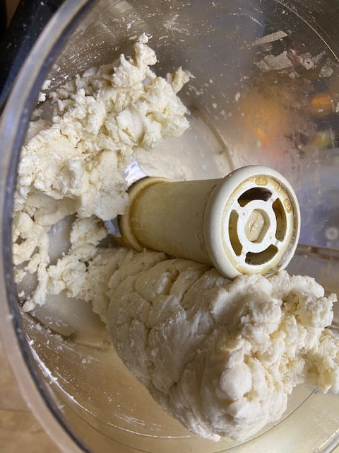 forming a ball of dough