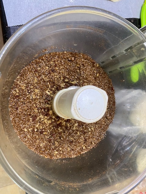 chopped filling ingredients