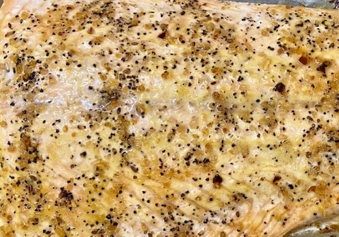 Salmon in Dijon and Olive Oil