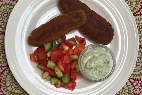 Tuna Kebabs with Yogurt Dipping Sauce