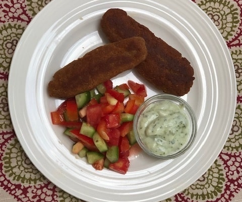 Tuna Kebabs with Yogurt Dipping Sauce