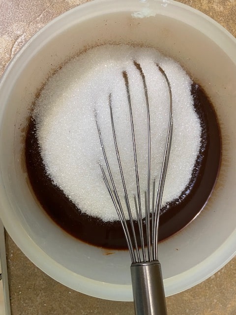 add the sugar