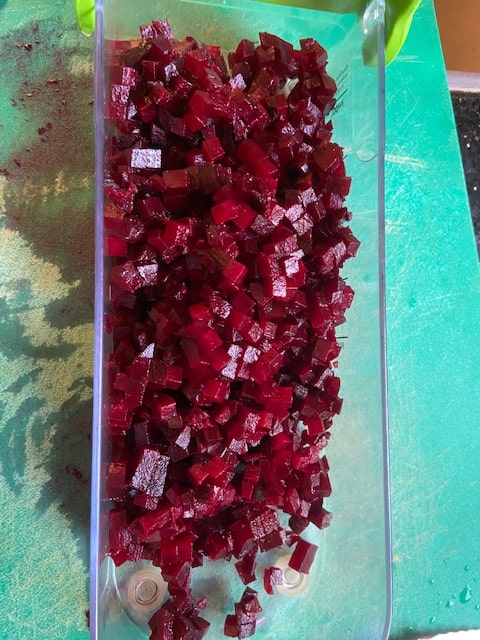 finely chopped beets