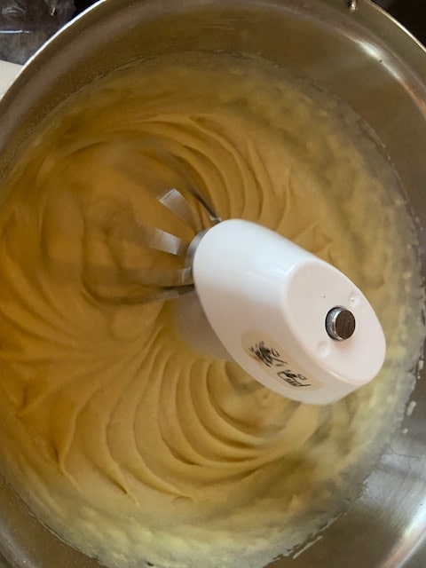 mixing together
