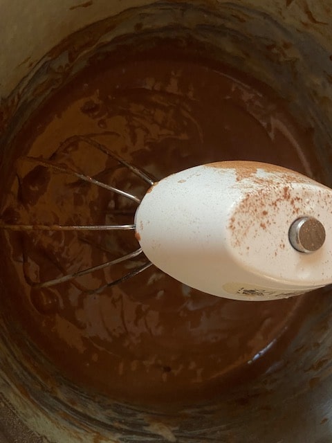 cocoa whisked in smoothly