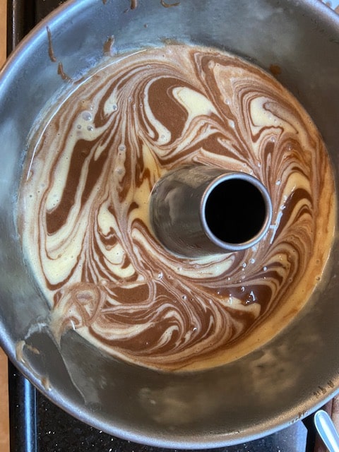 marbleizing the batter