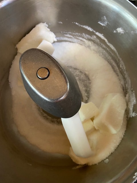 creaming the butter/marg and sugar