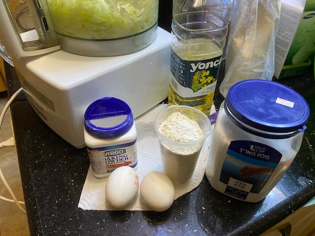 Ingredients for fritters