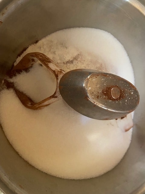 mixing all the dry ingredients together