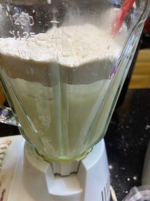 adding the flour mixture