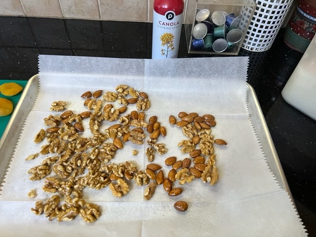 prepping the nuts