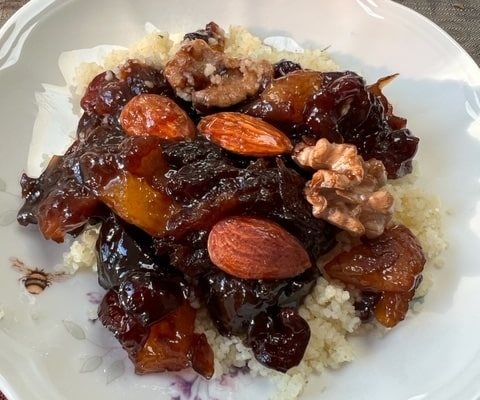 Middle Eastern Couscous With Sweet Dried Fruit for Tu Bishvat