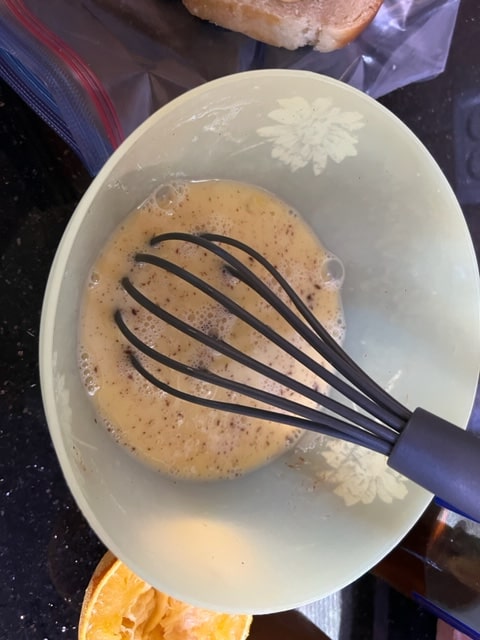 whisking till smooth