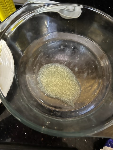 greasing the 2 quart dish