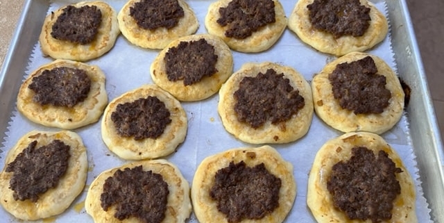 Lahmacun or Lama B'ajin or Meat Pizzas