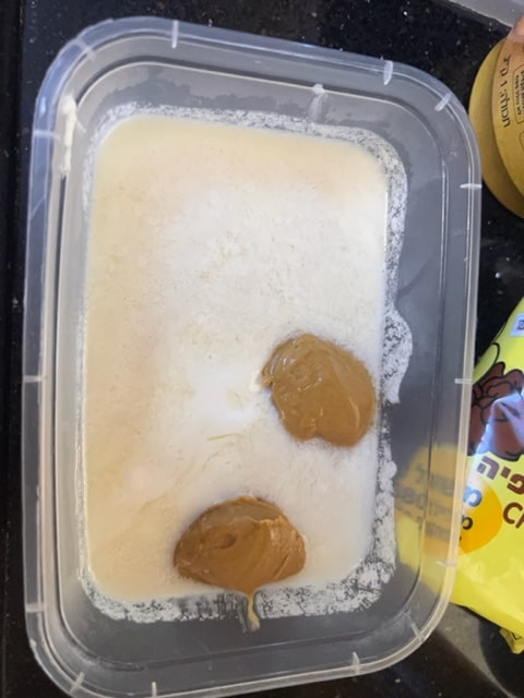 melt the pb in the marg