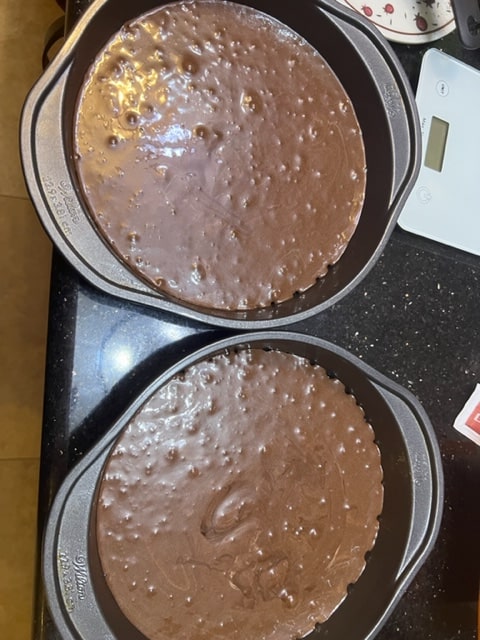 batter in prepared pans