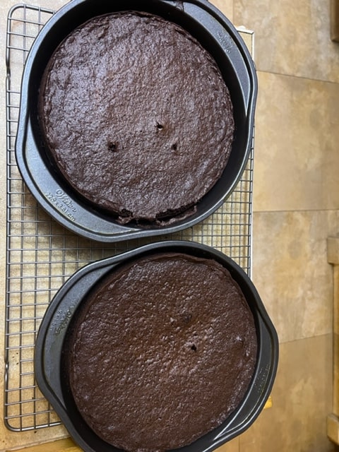 baked cake rounds